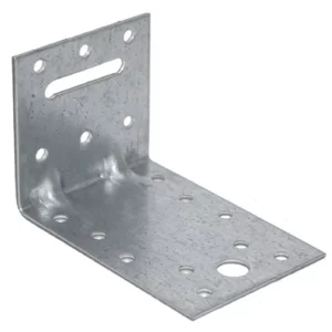 Уголок креп. усиленный (2ребра) цинк 60х90х60х2,0мм (скольз.отв.)