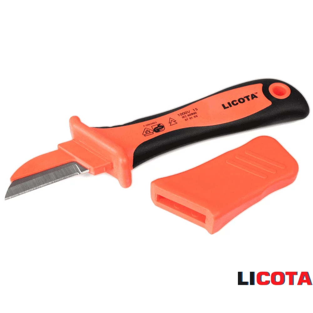 Нож электрика для снятия изоляции VDE 1000В "LICOTA"