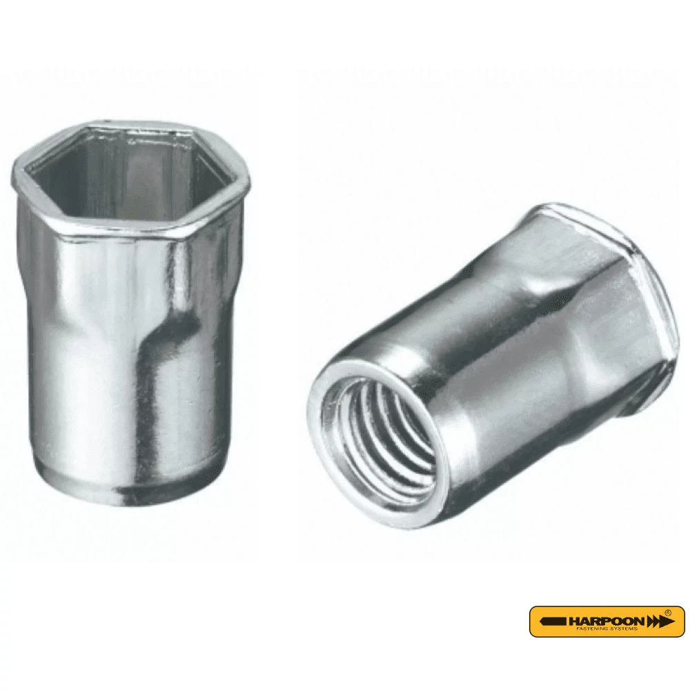 Заклепка резьб. полушестигранная у/б «HARPOON» М5 1/2HEX-UB-S (G=0,5-2,1 F=7,2)