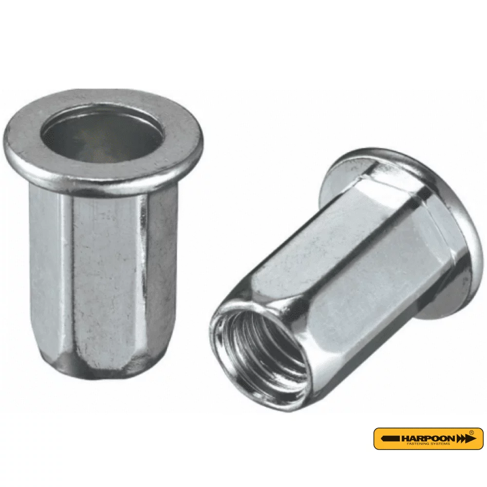 Заклепка резьб. шестигранная ц/б «HARPOON» М5 HEX1-CB-S (G=0,5-3,0 F=7,1)