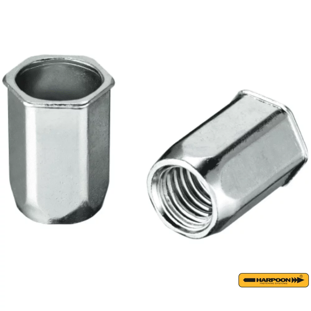 Заклепка резьб. шестигранная у/б «HARPOON» М4 HEX1-UB-S (G=0,5-2,5 F=6,1)