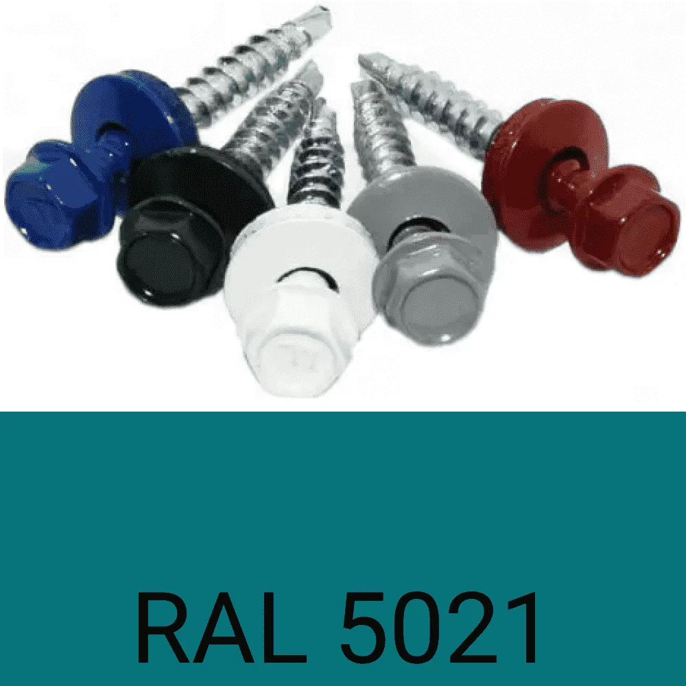 Саморез кровельный по дереву RAL 5021