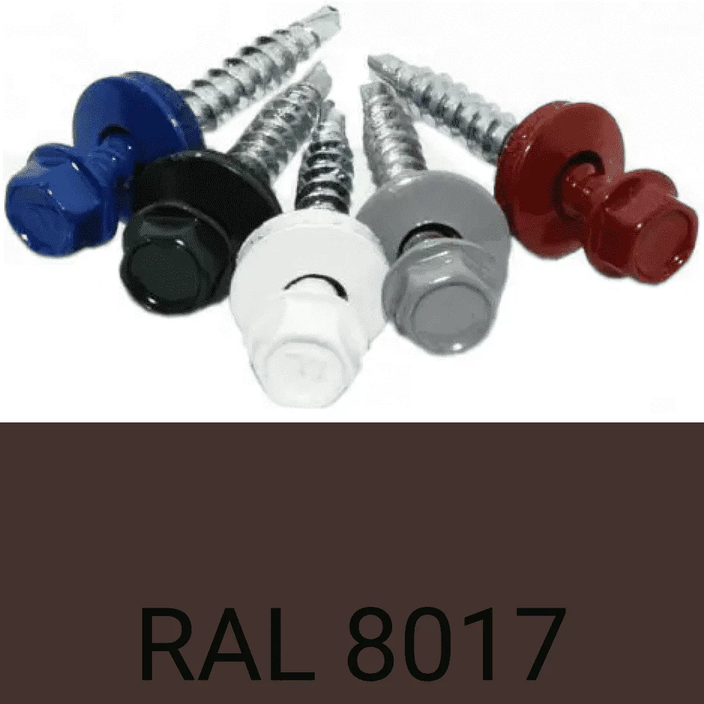 Саморезы кровел. дер. RAL8017 (коричневый) 4,8х29 мм