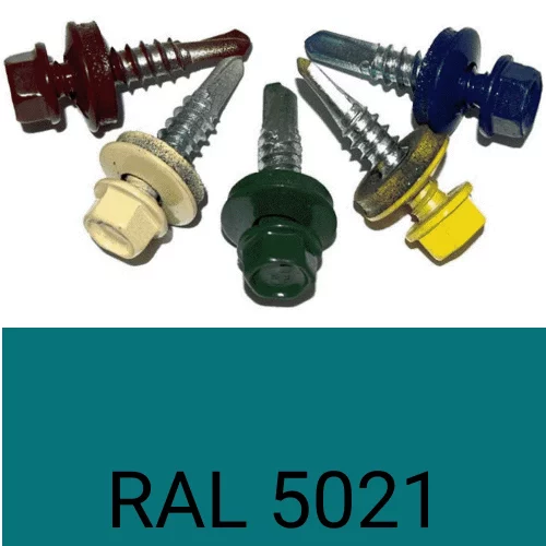 Саморез кровельный по металлу RAL 5021