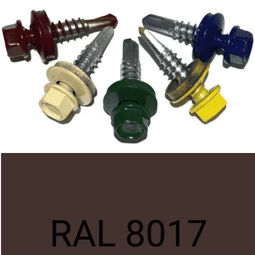Саморез кровельный по металлу RAL 8017