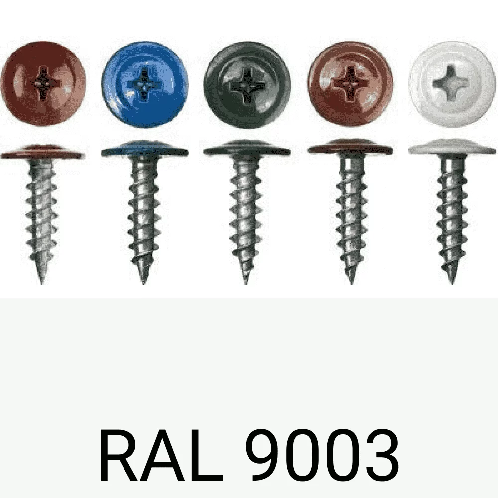 Саморезы п.ш. острые RAL9003 (белый)