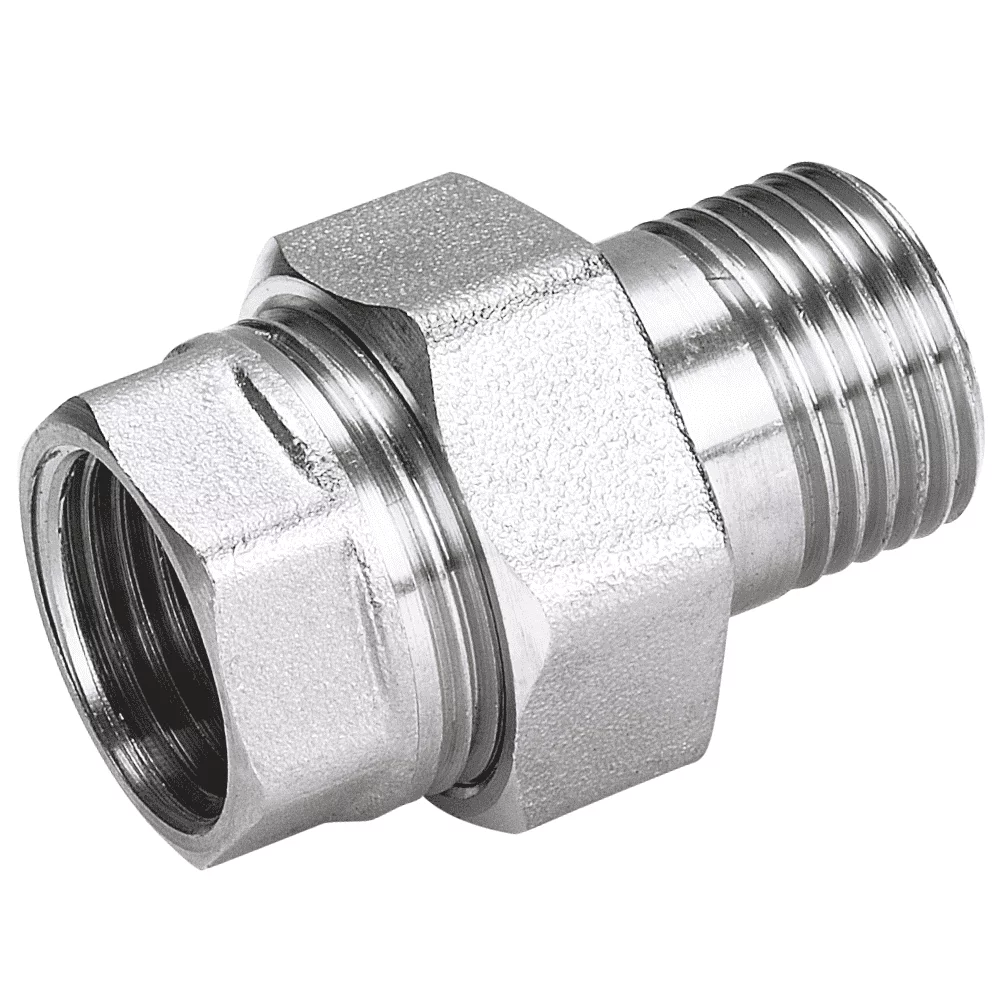 Переходник разъемный латунный (F)-(M)