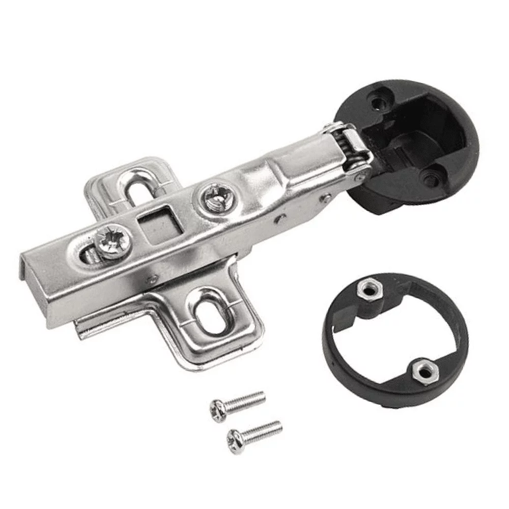 Шарнир мебельный полунакладной 35 мм с доводчиком (для стеклянных дверей)