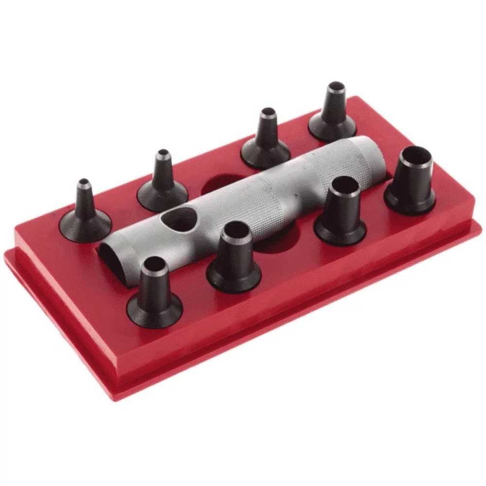 Просечка Narex набор 8шт (2, 3, 4, 5, 6, 7, 8, 9 мм) + рукоять