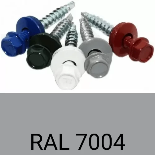 Саморез кровельный по дереву RAL 7004
