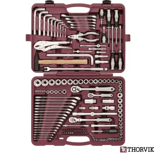 Набор инструмента 1/2", 3/8", 1/4" "THORVIK" 142 предм. UTS0142