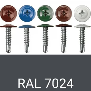 Саморезы п.ш. сверло RAL7024 (графитовый серый) 4,2х13 мм