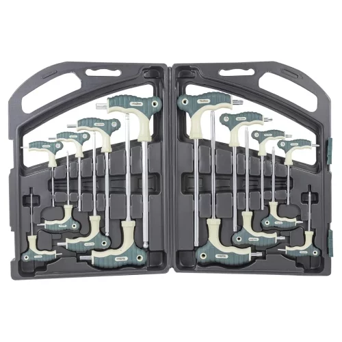 Ключ имбусовый Т-образный набор 16 предм. HEX 2 -10 мм TORX 10 -50 "ROCKFORCE" RF-5166B