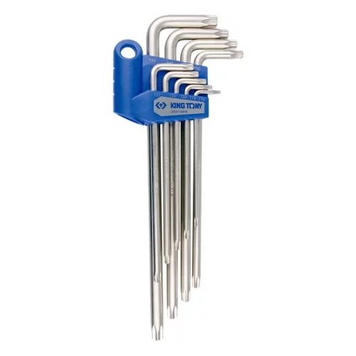 Ключ имбусовый набор 9 предм. TORX 10H - 50H длинные "KINGTONY"