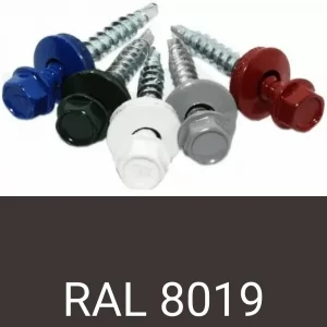 Саморезы кровел. дер. RAL8019 (серо-коричневый) 4,8х29 мм