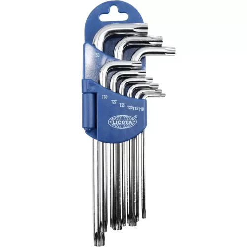 Ключ имбусовый набор 9 предм. TORX 10 - 50 длинные "LICOTA"