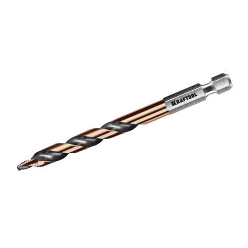 Сверло по металлу HEX 1/4" "KRAFTOOL" М35(Co 5%) 3,0х72 мм STEP POINT