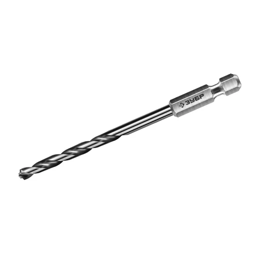 Сверло по металлу HEX 1/4" "ЗУБР" "ПИЛОТ" Р6М5 3,5х88 мм IMPACT READY