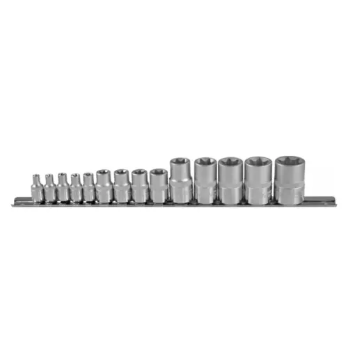 Набор головок торц. E-проф. 1/2'; 3/8"; 1/4" 14 предм. E4-E24 "JONNESWAY"